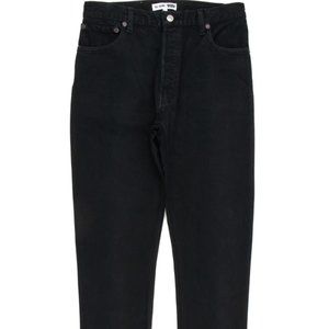 Re/Done Black High Rise Ankle Crop Jeans
